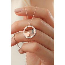 Silvano Jewelry 925 Ayar Gümüş Kalpli Mutlu Çift Kolye