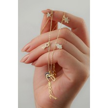 Silvano Jewelry 925 Ayar Gümüş Kişiye Özel Isimli Şans Kolyesi