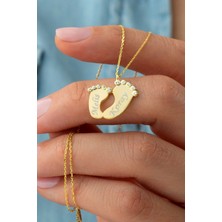 Silvano Jewelry 925 Ayar Gümüş Isimli Ayakizi Kolye