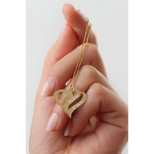 Silvano Jewelry 925 Ayar Gümüş Kişiye Özel Çift Kalpli Isimli Kolye