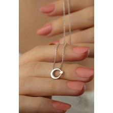 Silvano Jewelry 925 Ayar Gümüş Minimal Ay Yıldız Kolye