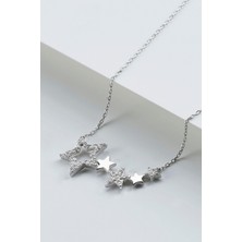 Silvano Jewelry 925 Ayar Silver Yıldızlı Gümüş Kolye