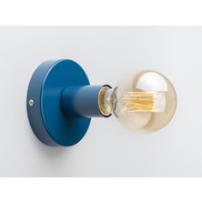 Riolight  Retro Vintage Modern Rustik Mavi 1xe27 Duylu Metal Duvar Aplik