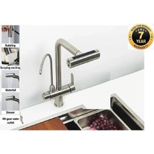 OEM Mutfak Eviye Bataryası Şelale Mat Krom Nikel Modeli Yeni Tasarım Ürünü 7 Yıl Güvenceli