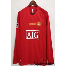 Dayı Balı Manchester United Cristiano Ronaldo 2008 Kırmızı Uzun Kol Şampiyonlar Ligi Forması
