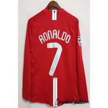 Dayı Balı Manchester United Cristiano Ronaldo 2008 Kırmızı Uzun Kol Şampiyonlar Ligi Forması