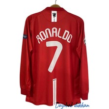 Dayı Balı Manchester United Cristiano Ronaldo 2008 Kırmızı Uzun Kol Şampiyonlar Ligi Forması