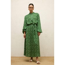 Viskon Desenli Elbise Dıtsy