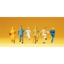 Preiser 14132 1/87 Ölçek, Merdiven Çıkan Insan, Boyanmış Plastik Figürleri, 6 Adet