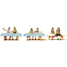 Preiser 10447 1/87 Ölçek, Oktoberfest, Boyanmış Plastik Figürleri, 6 Adet