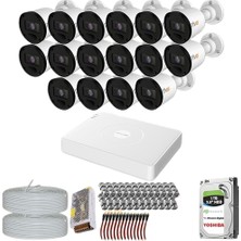 Provzen Rv Hikvision 16 Kamera Güvenlik Kamerası  20MT Gece Görüş