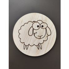 Cnr Garden 6'lı Ahşap Bardak Altlığı | Hayvan Temalı | 10CM