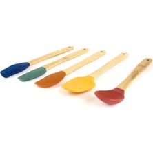 Mien 5'li Silikon Spatula Seti - Renkli - 21 cm