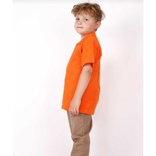 Fatella Unısex Çocuk Genç Polo Yaka Kısa Kol Normal Kalıp Düz Basic Okul Lise T-Shırt