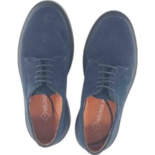 Milonek Shoes Oxford Lacivert Süet  Deri