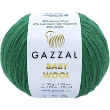 Gazzal Baby Wool El Örgü Ipi | Koyu Yeşil 814