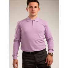 Fatella Yetişkin Uzun Kol Düz Renk Basıc Polo Yaka Lise Okul Lakost T-Shırt