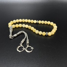 Yıldız Doğal Taş Sertifikalı Kalsit  8mm 33LÜK Doğal Taş Tesbih