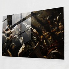 Painted Anarchy Caravaggio Stili Cam Baskı - Yoğun Aksiyonun Sahnesi - Caravaggio, Cam Baskı, Cam Duvar Sanatı, Ev Dekorasyonu, 45X30