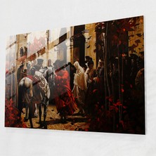 Painted Anarchy Caravaggio Stili Duvar Dekorasyonu - Zengin Renklerle Tarih Manzarası - Caravaggio, Caravaggio Stili, Modern Sanat, Cam Duvar Sanatı, 45X30