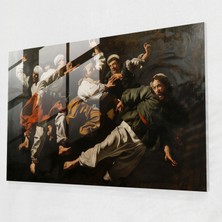 Painted Anarchy Caravaggio Stili Cam Sanatı - Caravaggio, Duvar Dekorasyonu, Ev Dekorasyonu, Modern Sanat, 45X30