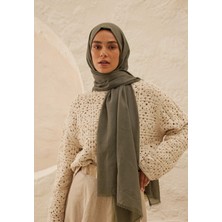 Fresh Tozlu Gri İnce Pamuk Vual Şal