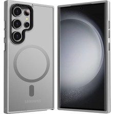 M.tk moveteck Samsung Galaxy S23 Ultra Kılıf Mat Magsafe Şarj Özellikli Darbe Önleyici Hassas Butonlu Renkli Kenar