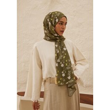 Fresh Soft Flowers  Desen Rami Şal Haki