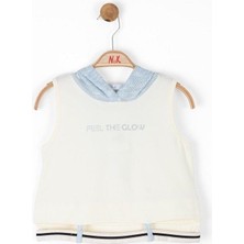 NK Kız Çocuk Triko Şapka Detaylı Yumuşak Dokulu Bluz