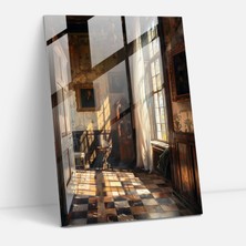 Painted Anarchy Johannes Vermeer Modern Art Glass Print - Johannes Vermeer, Glass Print, Home Decoration, Glass Art, 30X45