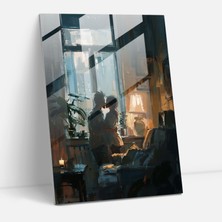 Painted Anarchy Johannes Vermeer Glass Art - Johannes Vermeer, Wall Decoration, Glass Art, Home Decoration, 30X45