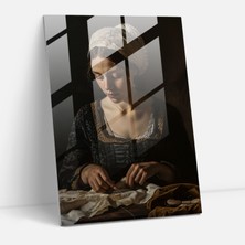 Painted Anarchy Johannes Vermeer Glass Art Glass Print - Johannes Vermeer, Glass Print, Glass Art, Johannes Vermeer, 30X45