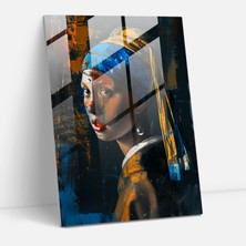 Painted Anarchy Johannes Vermeer Modern Art Glass Print - Johannes Vermeer, Glass Art, Wall Decoration, Home Decoration, 30X45