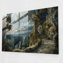 Painted Anarchy Surreal Leonardo Da Vinci Glass Print - Leonardo Da Vinci, Modern Art, Glass Wall Art, Wall Decoration, 45X30