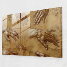 Painted Anarchy Leonardo Da Vinci Glass Art - Leonardo Da Vinci, Home Decoration, Modern Art, Leonardo Da Vinci, 45X30