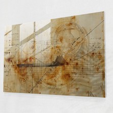 Painted Anarchy Leonardo Da Vinci Glass Wall Art - Abstract Artistic Techniques - Leonardo Da Vinci, Glass Art, Glass Wall Art, Glass Print, 45X30