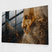 Painted Anarchy Leonardo Da Vinci Glass Print - Leonardo Da Vinci, Glass Art, Leonardo Da Vinci, Glass Print, 45X30