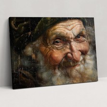 Painted Anarchy Leonardo Da Vinci Canvas Print - Portrait Of A Man With Enigmatic Smile - Leonardo Da Vinci, Wall Decoration, Leonardo Da Vinci, Wall Art, 50X30