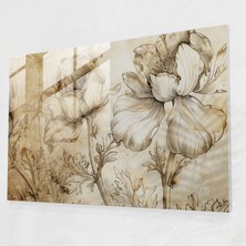 Painted Anarchy Leonardo Da Vinci Glass Art - Botanical Studies - Leonardo Da Vinci, Glass Art, Home Decoration, Glass Print, 45X30