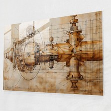 Painted Anarchy Leonardo Da Vinci Wall Decoration - Leonardo Da Vinci, Glass Print, Glass Art, Modern Art, 45X30