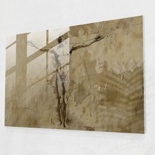 Painted Anarchy Leonardo Da Vinci Wall Decoration - Leonardo Da Vinci, Leonardo Da Vinci, Modern Art, Glass Art, 45X30