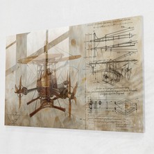 Painted Anarchy Leonardo Da Vinci Glass Print - Famous Sketches - Leonardo Da Vinci, Glass Print, Home Decoration, Glass Wall Art, 45X30