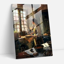 Painted Anarchy Johannes Vermeer Glass Print - Charming Kitchen Glass Wall Art - Johannes Vermeer, Modern Art, Home Decoration, Glass Wall Art, 30X45