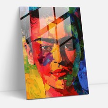 Painted Anarchy Self-Reflection Glass Wall Art - Frida Kahlo Eserleri, Home Decoration, Unique, Frida Kahlo Style, 30X45