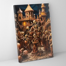 Painted Anarchy Los Muertos Wall Decoration - Los Muertos, Wall Decoration, Skeletons, Festive Cemetery, 30X50