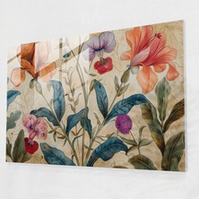 Painted Anarchy Botanical Illustrations Glass Wall Art - Leonardo Da Vinci, Home Decoration, Glass Wall Art, Botanical Illustrations, 45X30