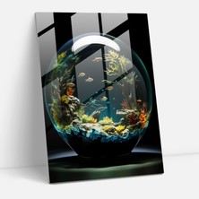 Painted Anarchy Los Muertos Underwater Glass Print - Los Muertos, Wall Decoration, Glass Print, Glass Wall Art, 30X45