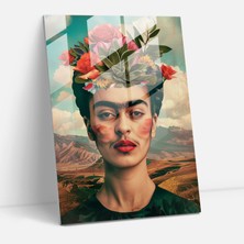 Painted Anarchy Frida Kahlo Style Glass Wall Art - Frida Kahlo Eserleri, Frida Kahlo Style, Modern Art, Glass Wall Art, 30X45