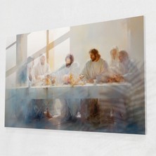 Painted Anarchy Last Supper Of Jesus Christ Glass Wall Art - Last Supper Of Jesus Christ, Last Supper Of Jesus Christ, Home Decoration, Glass Wall Art, 45X30
