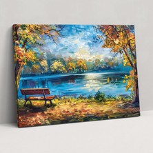 Painted Anarchy Leonid Afremov Canvas Print Serene Lakeside Wall Art - Leonid Afremov, Home Decoration, Canvas, Wall Art, 50X30